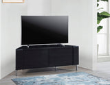 MDA Designs CORVUS Corner-Friendly Gloss Black Contemporary TV Cabinet