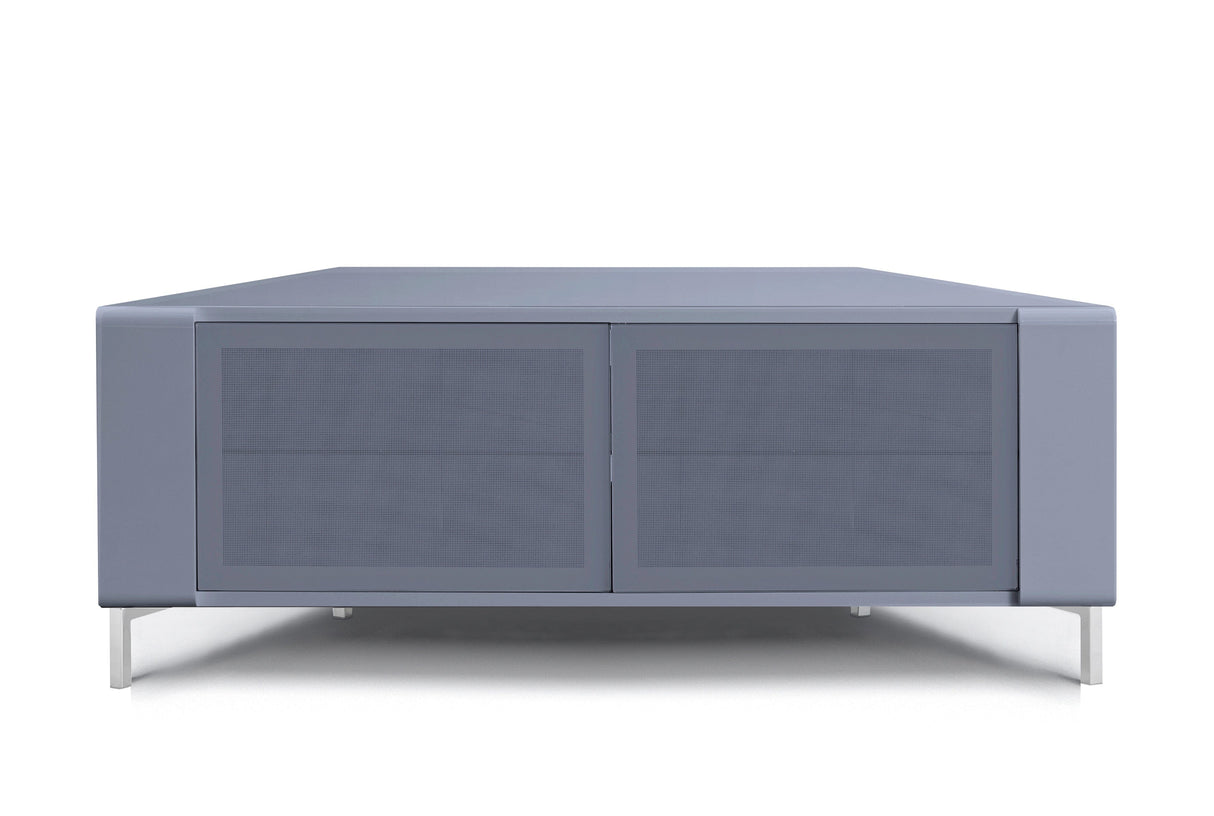 MDA Designs CORVUS Corner-Friendly Gloss Grey Contemporary TV Cabinet