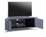 MDA Designs CORVUS Corner-Friendly Gloss Grey Contemporary TV Cabinet