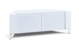 MDA Designs CORVUS Corner-Friendly Gloss White Contemporary TV Cabinet