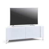 MDA Designs CORVUS Corner-Friendly Gloss White Contemporary TV Cabinet