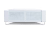MDA Designs CORVUS Corner-Friendly Gloss White Contemporary TV Cabinet