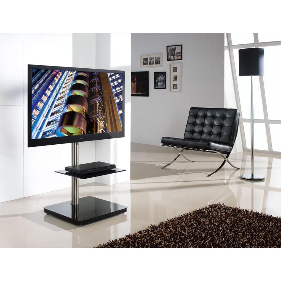 Cantabria BTF800 Black Square Based Cantilever TV Stand