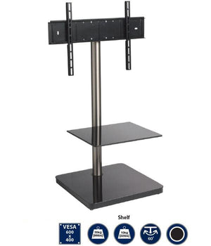 Cantabria BTF800 Black Square Based Cantilever TV Stand