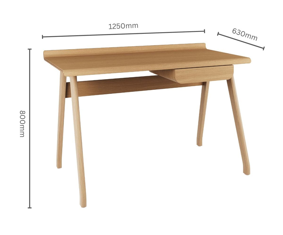 Jual San Francisco PC811 Oak Office Desk with Side Drawer