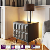 Frank Olsen Elevate Grey Lamp Table with Mood Lighting