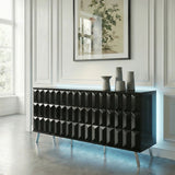 Frank Olsen Elevate Black Sideboard with Mood Lighting
