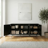 Frank Olsen Elevate Black Sideboard with Mood Lighting