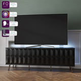 Frank Olsen Elevate Black TV Cabinet with Mood Lighting