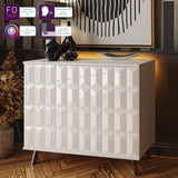 Frank Olsen Elevate White Small Sideboard with Mood Lighting
