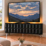Frank Olsen Elevate Black Corner  TV Cabinet with mood lighting & Intelligent eye