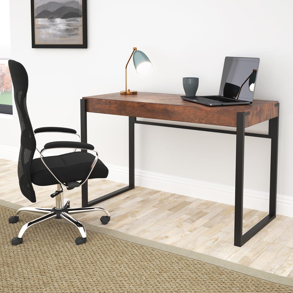 AVF Ridgewood 100cm Wide Rustic Dark Wooden Desk (FD1000RIDDW)