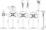 AVF FL601LT - Against the Wall Standing TV Mount