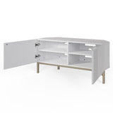 Frank Olsen Iona White Corner TV Cabinet with Mood Lighting for TV's up to 50"