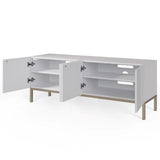 Frank Olsen Iona White TV Cabinet with Mood Lighting for TV's up to 70"