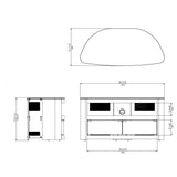 AVF Affinity Burghley Plus 1m Gloss White Curved TV Stand, for TVs up to 50"