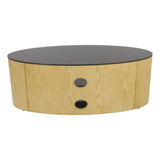 AVF Affinity Buckingham 1.1m Oak Oval TV Stand, for TVs up to 55"