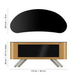 AVF Affinity Bay 1.15m Curved TV Stand - Oak
