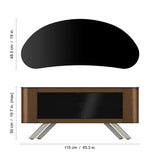 AVF Affinity Bay 1.15m Curved TV Stand - Walnut