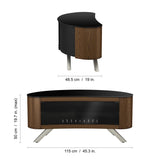 AVF Affinity Bay Plus 1.15m Curved TV Stand - Walnut