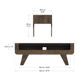 AVF Horton 1.2m Tapered Leg TV Stand - Dark Wood