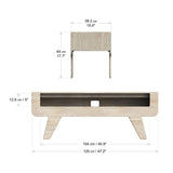 AVF Horton 1.2m Tapered Leg TV Stand - Whitewashed Oak