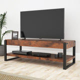 AVF Ridgewood 120cm Wide Rustic Dark Wooden TV Stand (FS1200RIDDW)