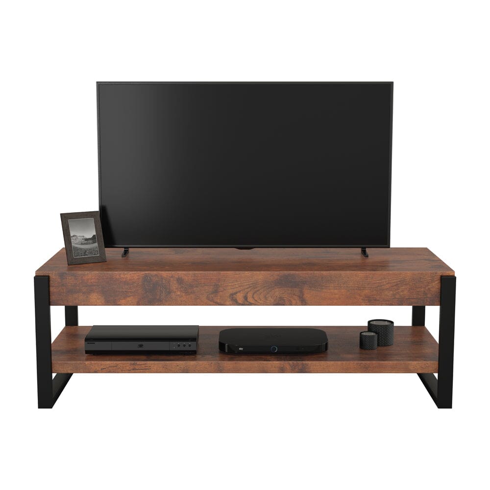 AVF Ridgewood 120cm Wide Rustic Dark Wooden TV Stand (FS1200RIDDW)