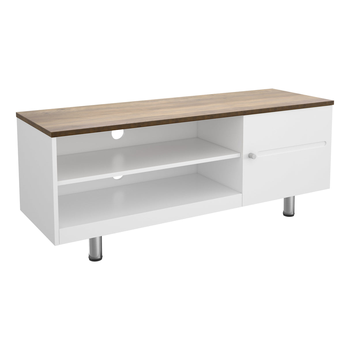 AVF Whitesands 1.2m TV Stand - Satin White & Wood