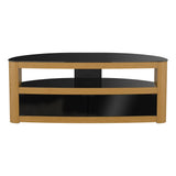 AVF Affinity Burghley 1.25m Oak Curved TV Stand for TVs up to 65"