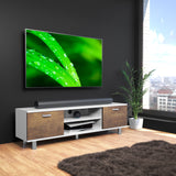 AVF Omaha 1.5m TV Stand - White & Walnut
