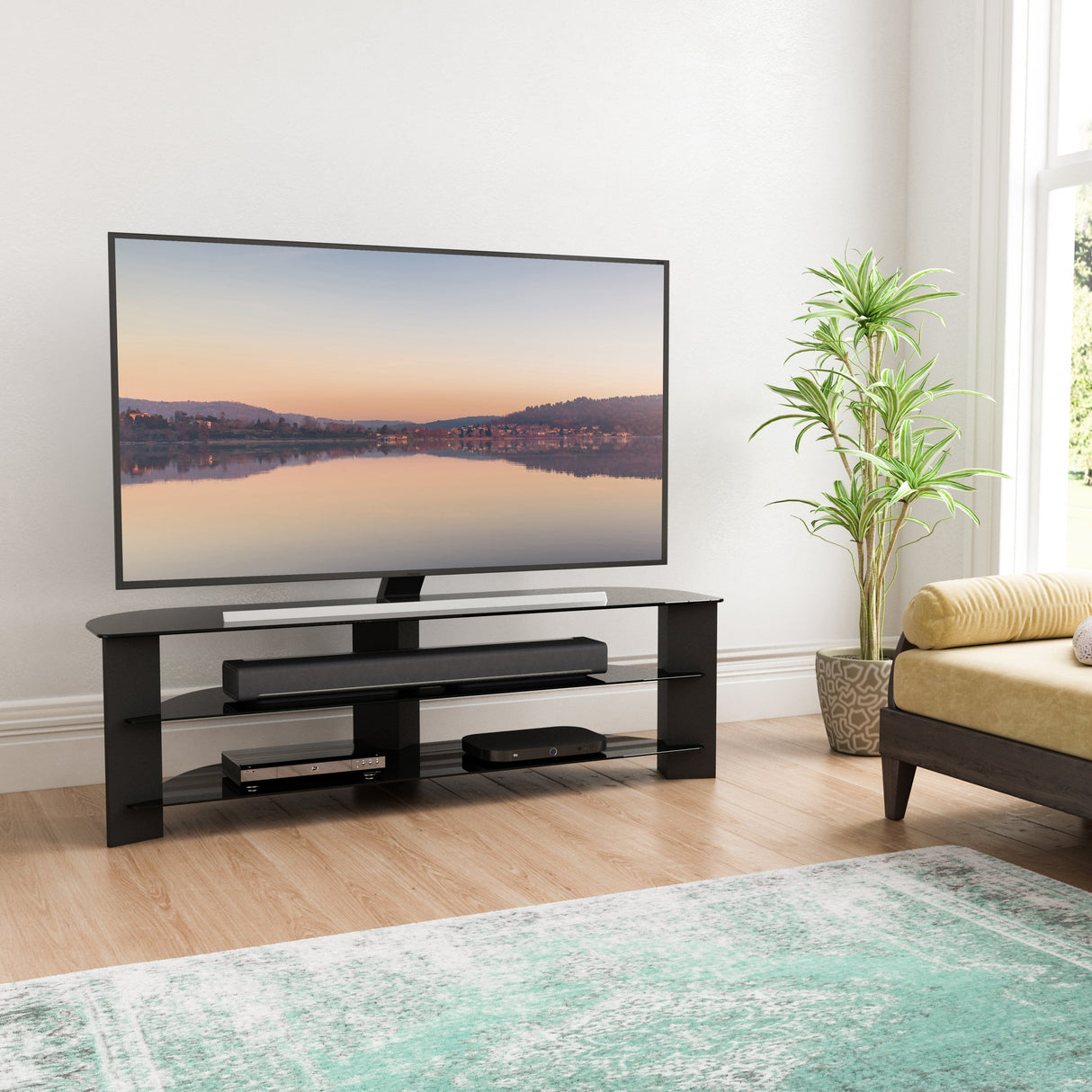 AVF Varano 1.5m Corner TV Stand  - Black