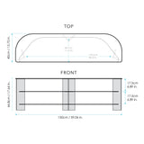 AVF Varano 1.5m Corner TV Stand  - Black