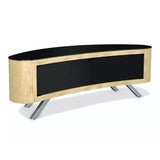 AVF Affinity Bay Plus 1.5m Curved TV Stand - Whitewashed Oak