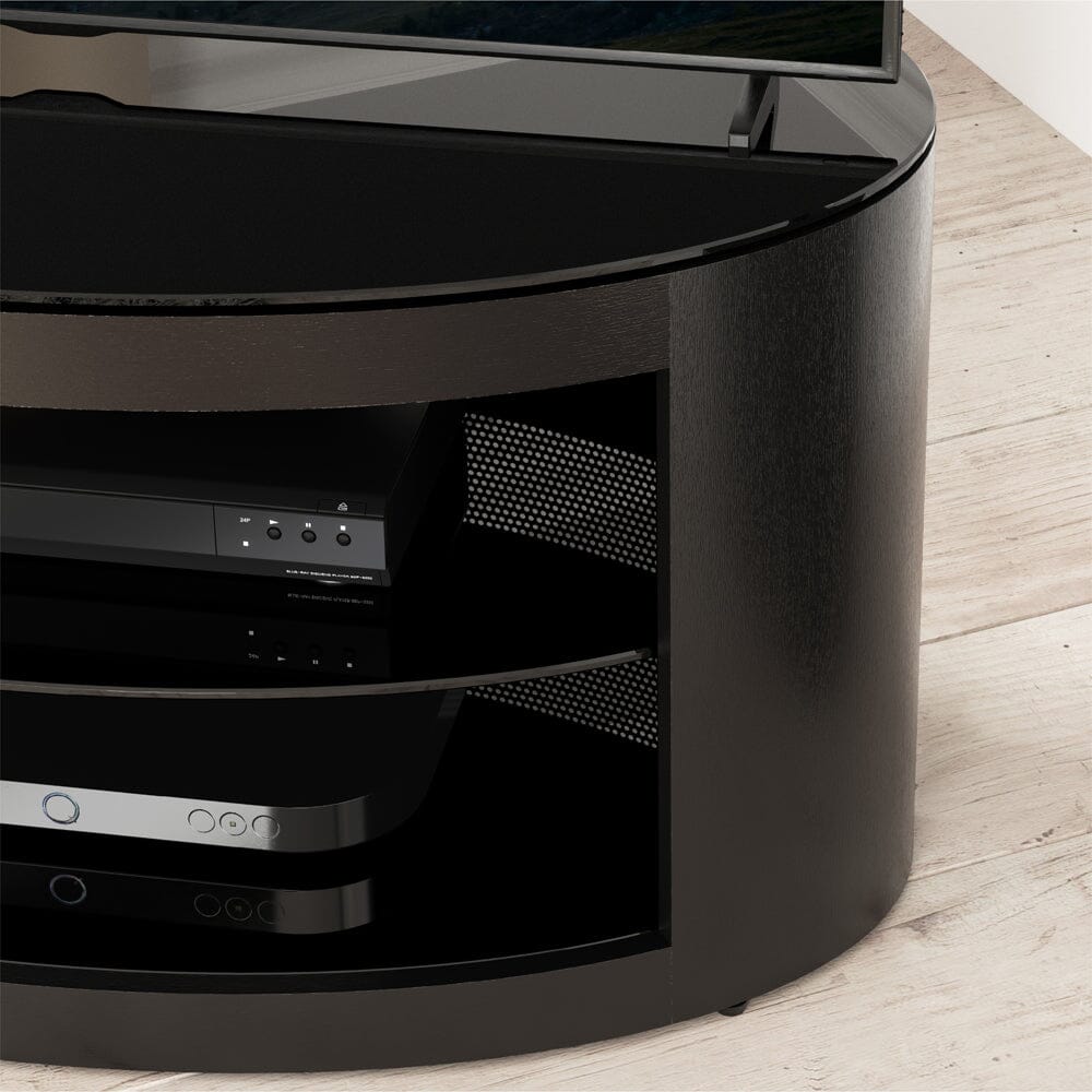 AVF Affinity Buckingham 80cm Black Oval TV Stand for TVs up to 40"