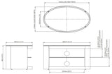 AVF Affinity Buckingham 80cm Black Oval TV Stand for TVs up to 40"