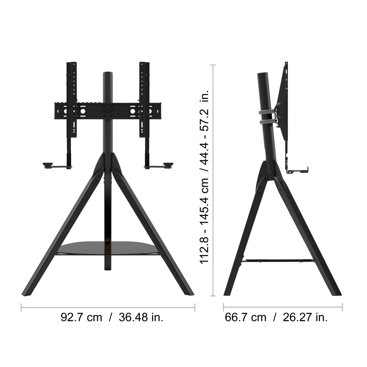 AVF Hoxton Sound Freestanding Tripod Black TV Stand with Soundbar Bracket