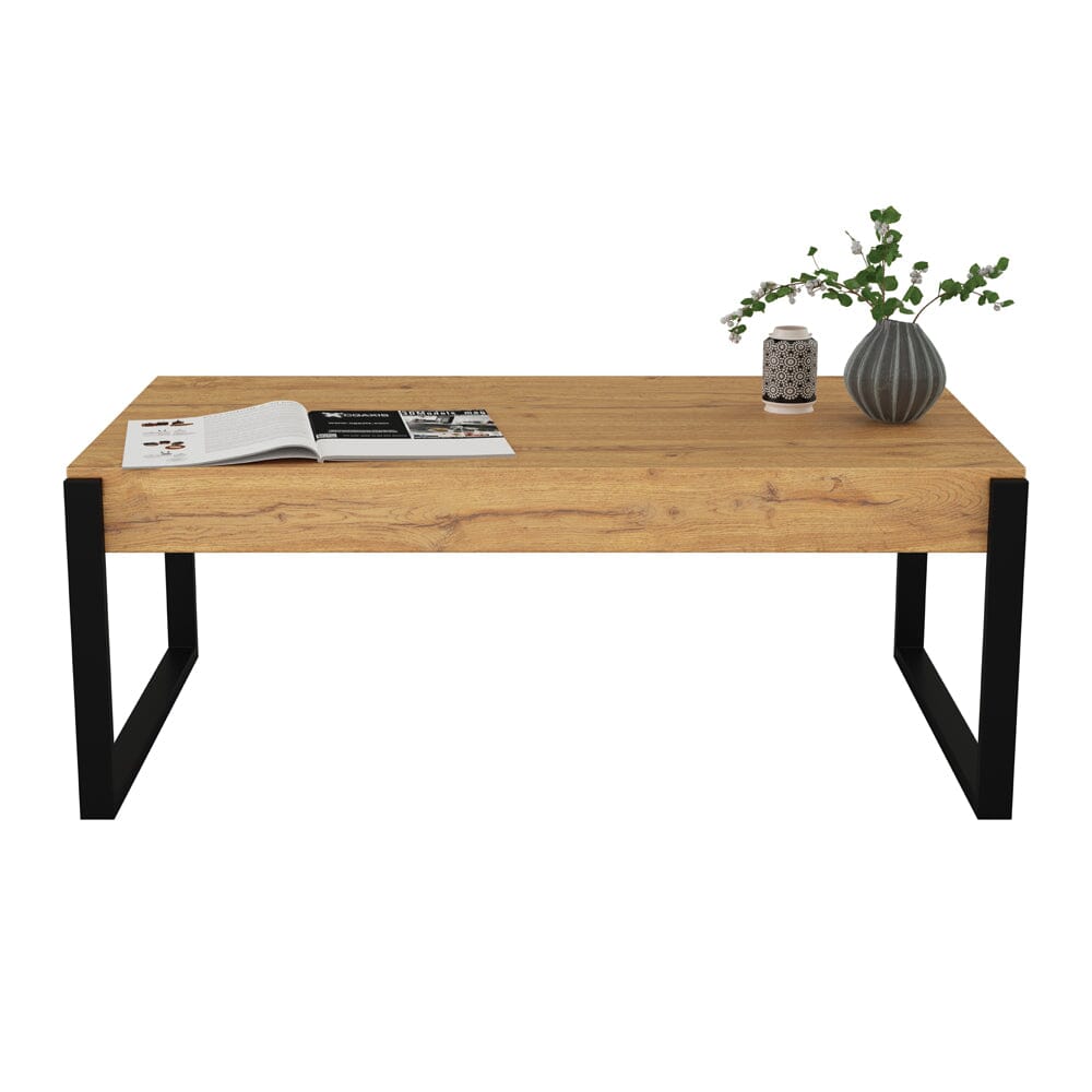 AVF Ridgewood 110cm Wide Rustic Light Wooden Coffee Table (FT110RIDLW)