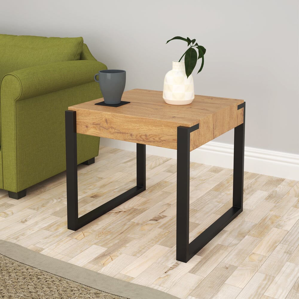AVF Ridgewood 50cm Wide Rustic Light Wooden Side Table (FT50RIDLW)