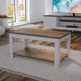 AVF Whitesands Coffee Table - Satin Grey & Wood