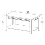 AVF Whitesands Coffee Table - Satin Grey & Wood