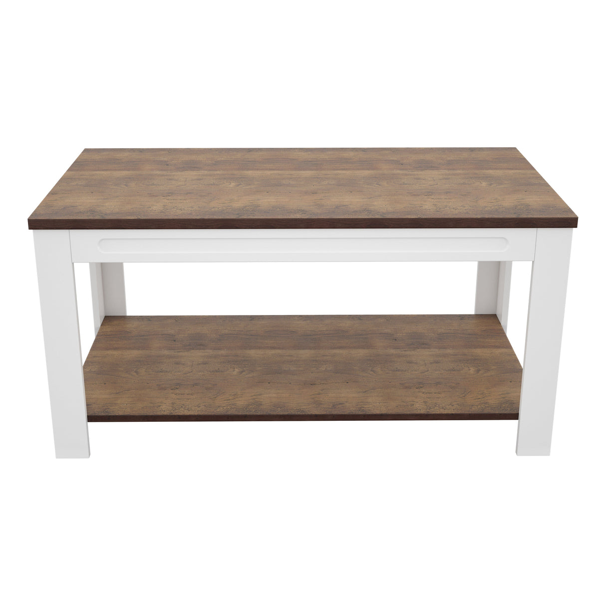 AVF Whitesands Coffee Table - Satin White & Wood