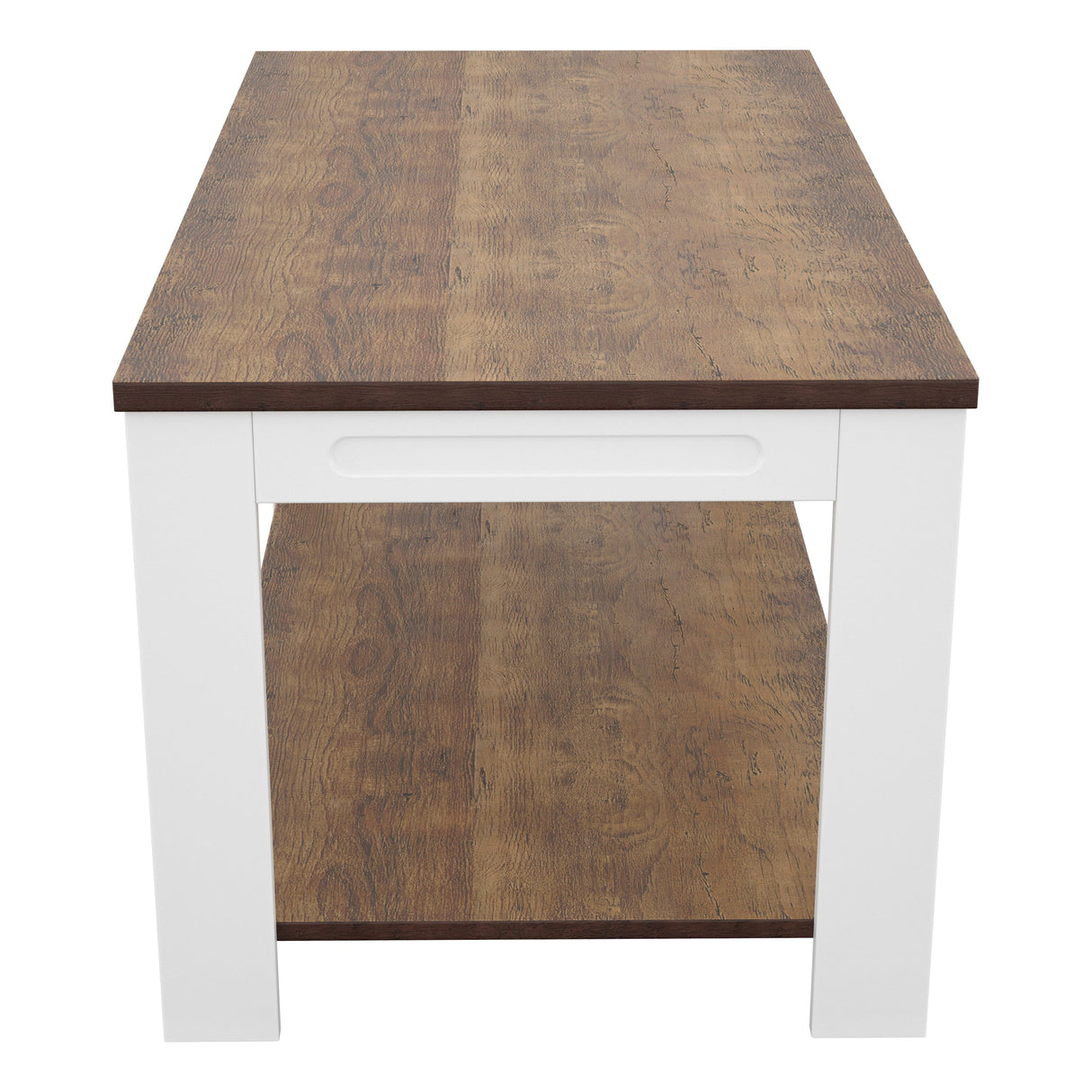 AVF Whitesands Coffee Table - Satin White & Wood