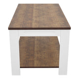 AVF Whitesands Coffee Table - Satin White & Wood