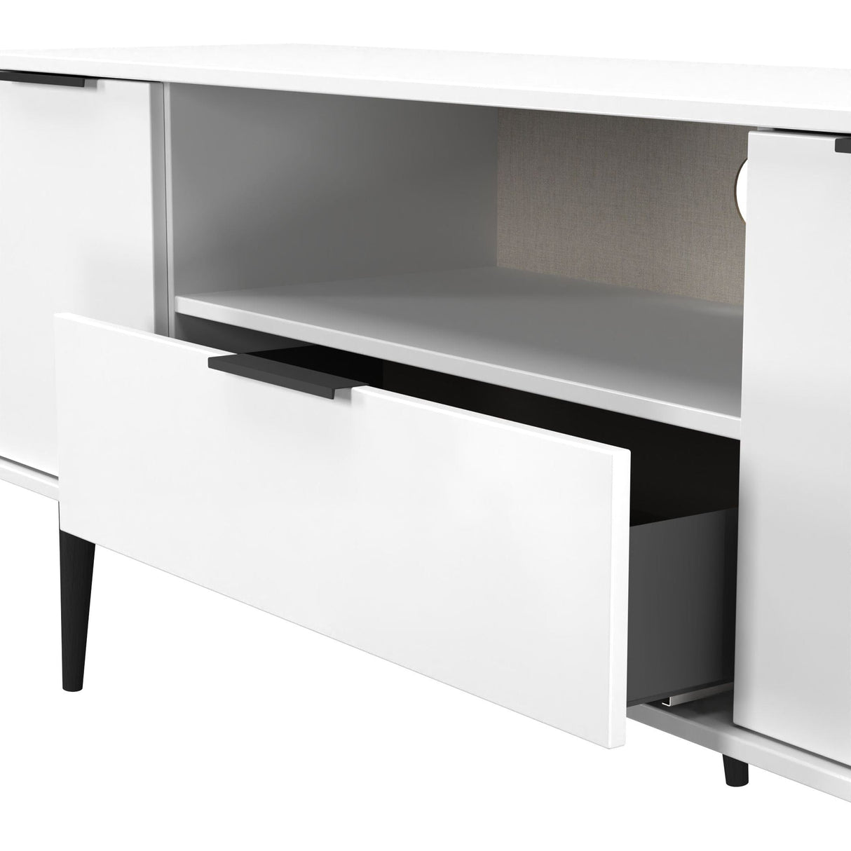 Welcome Furniture Matt White Hong Kong Wide TV Cabinet HKB252WMWM