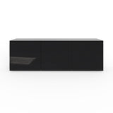 Frank Olsen High Gloss Black 1500mm TV Cabinet with LED Lighting