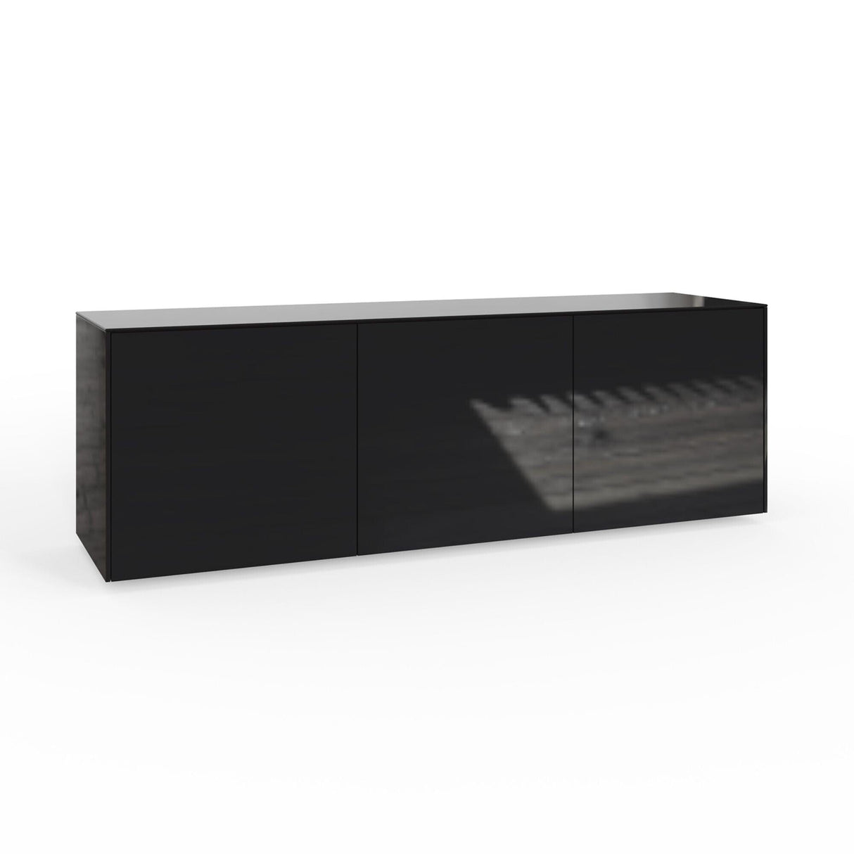Frank Olsen High Gloss Black 1500mm TV Cabinet with LED Lighting