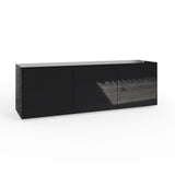 Frank Olsen High Gloss Black 1500mm TV Cabinet with LED Lighting