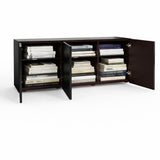 Frank Olsen High Gloss Black 1500mm TV Cabinet with LED Lighting
