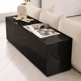 Frank Olsen High Gloss Black 1500mm TV Cabinet with LED Lighting
